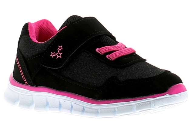 Focus Nina Ragazze Scarpe Sportive per Bambini Nero/Rosa Taglia UK