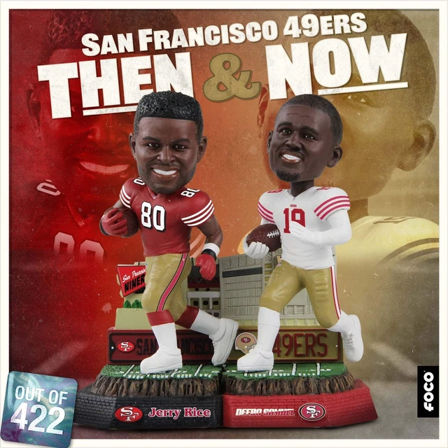 JERRY RICE & DEEBO SAMUEL San Francisco 49ers NFL “Now & Then” Bobblehead NIB!