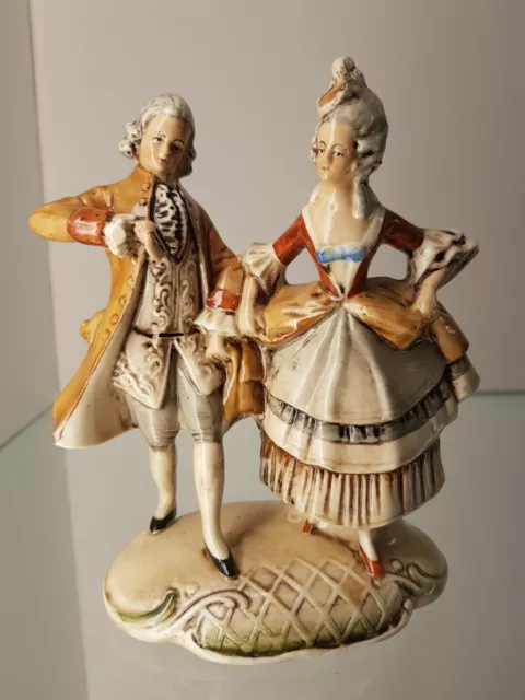 Ernst Bohne & Söhne,Thüringen, Alte seltene Porzellanfigur *Galantes Paar*