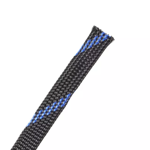 PET Extensible Cordon Protecteur 16.5Ft-8mm Fil Métier à tisser Câble Noir Bleu