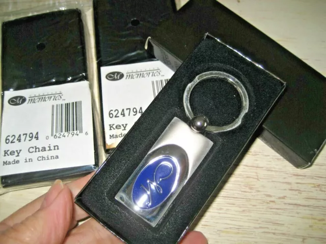NUEVO De Colección Creative Memories Azul Plata Metal Logotipo LLAVERO 624794 EN CAJA