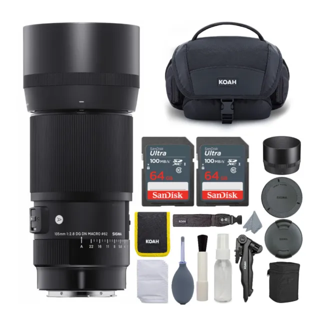 Sigma 105mm f/2.8 DG DN Macro Art Lens for Sony E Advanced Holiday Kit