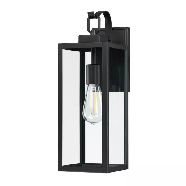 Revtronic Large Size Outdoor Wall Light, 18 Inch Oversized Black Exterior Sconce