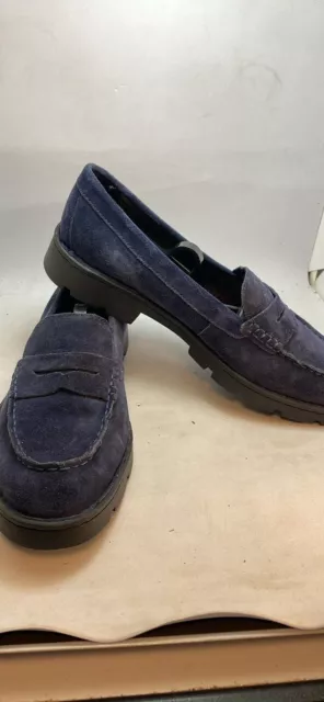 Born Shoes Women's Blue Suede Slip Ons Size 10