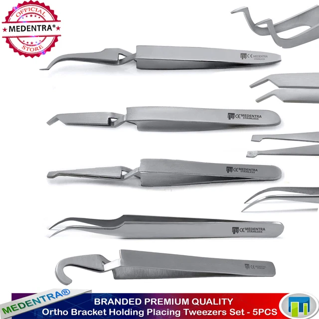 DENTAL ORTHO BRACKET Placing Holding Forceps Lingual Buccal Tubes ...