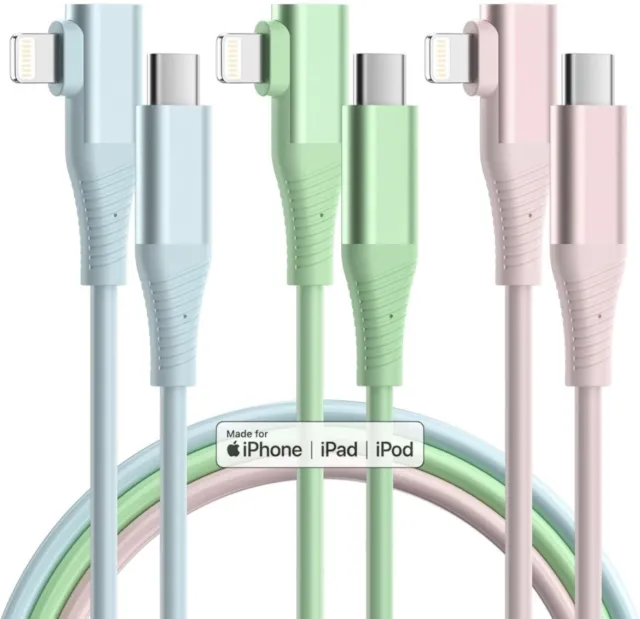 Cable USB paquete de 3 cargadores de iPhone de 6 piezas