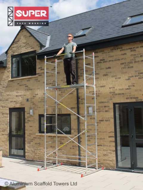 5m Home use Domestic DIY Aluminium scaffold tower, safe, lightweight, easy build 2