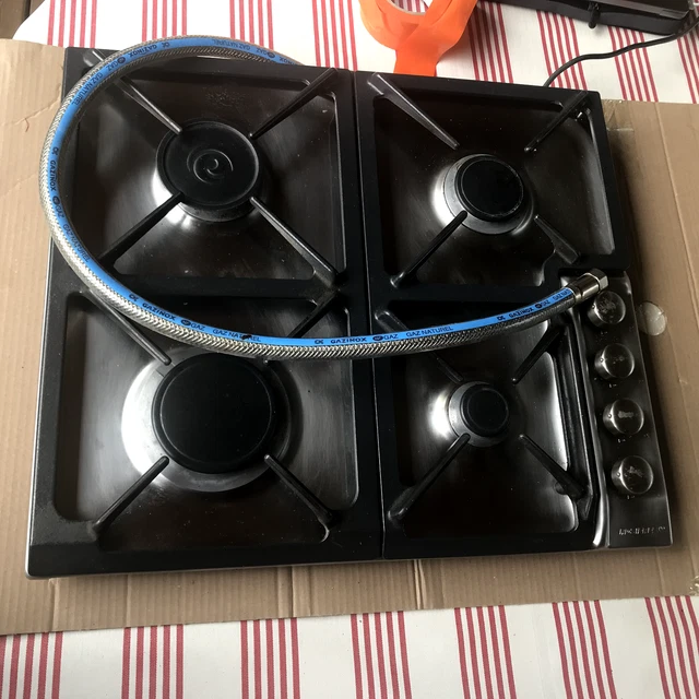 Plaque De Cuisson Gaz Portable 4 Feux KEMPER 4650W - Blanc Laqué