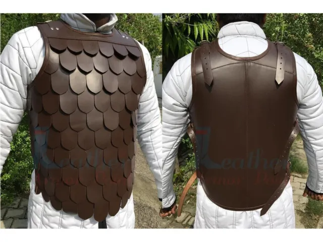 Leather Armor, Leather scale armor for Larp and Medieval Handmade Gift new