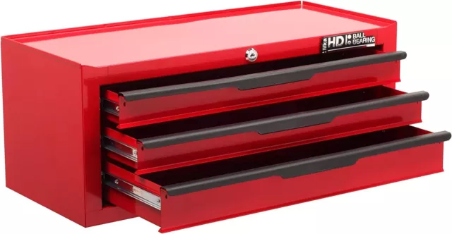 Hilka G301C3BBS - Tofre de herramientas duradero de 3 cajones, rojo