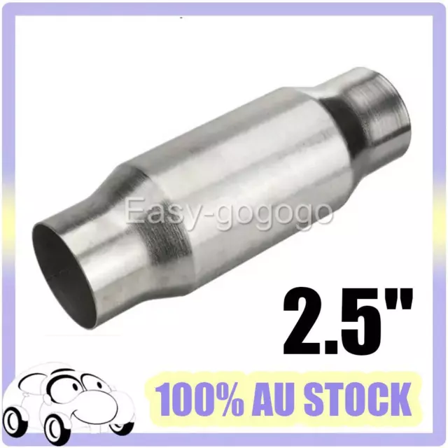 2.5'' inch 400 Cell Catalytic Converter Stainless Steel Body Cat High Flow AU OZ