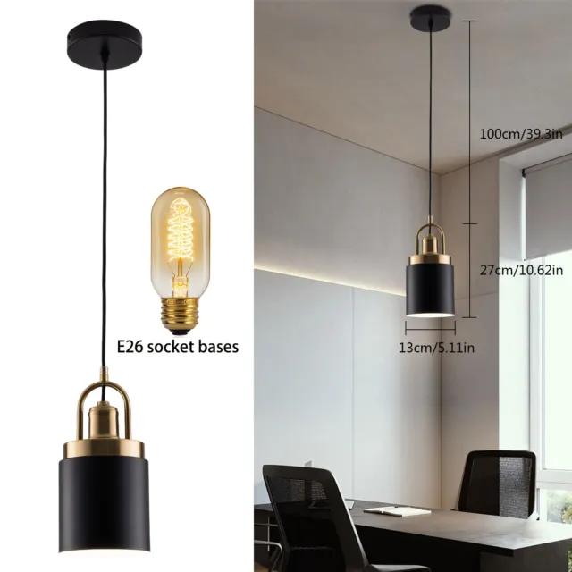 Modern Industrial Metal Pendant Light Kitchen Ceiling Hanging Lamp Fixture Decor