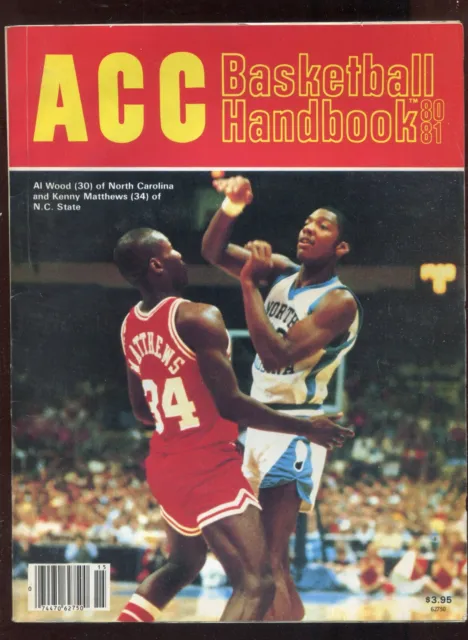 1980-81 ACC BASKETBALL HANDBOOK Magazine AL WOOD and KENNY MATTHEWS Cover RARE