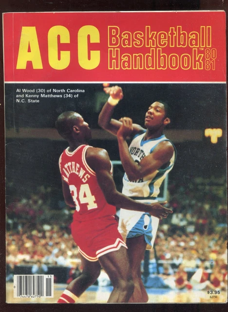 1980-81 ACC BASKETBALL HANDBOOK Magazine AL WOOD and KENNY MATTHEWS Cover RARE