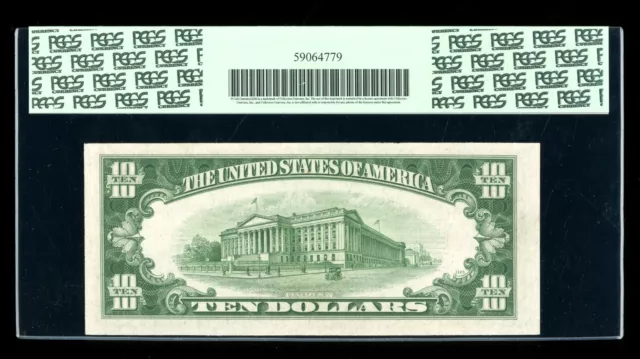 DBR 1934-B $10 Silver Vinson Fr. 1703 PCGS 55 Serial B18861682A 2
