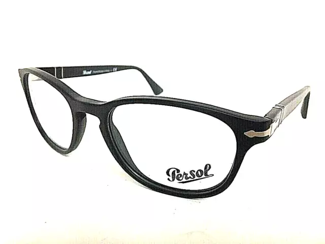 New Persol 3085-V 9000 Black 53mm Oval Rx Women's Eyeglasses Frame Italy