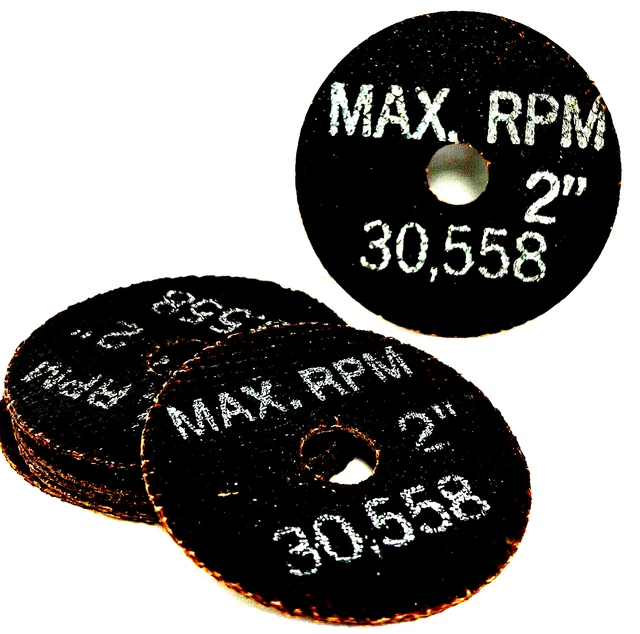 2" x .035" x 3/8 CUT OFF GRINDING WHEELS - FLEXOVIT F0110 - USA - 8 PCS