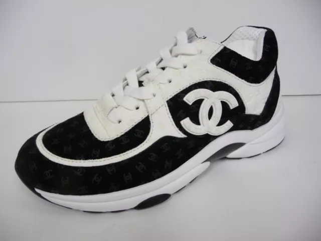 CHANEL 22S G39230 Black&White suede sneakers runners trainers 36-42 EUR  sizes $1,500.00 - PicClick