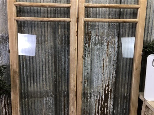 Antique French Double Doors (50x90.5) 3 Pane Glass European Doors G75 3