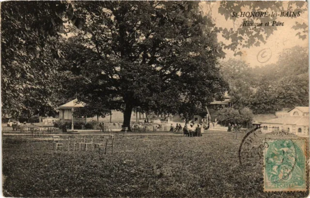 CPA St-HONORÉ-les-BAINS-Kiosque et Parc (421197)