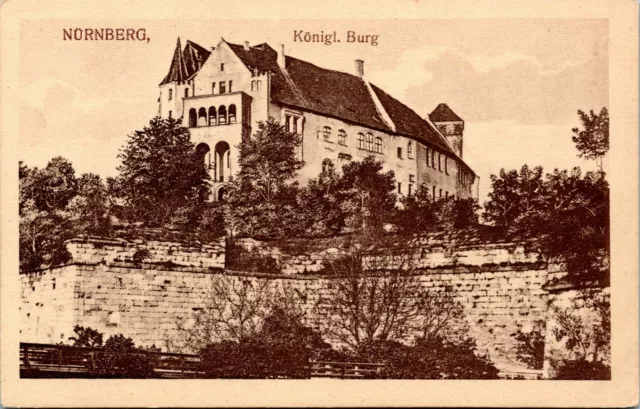 postcard Germany, Bavaria, Nuremberg - Nurnberg Castle