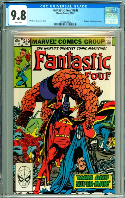 FANTASTIC FOUR 249 CGC 9.8 WP INHUMANS DR. DOOM Bronze Age MARVEL COMICS 1982