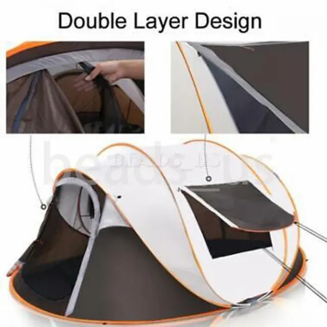 High-end Automatic Pop Up Camping Tent Waterproof Hiking Camping Tent 3-4 Person