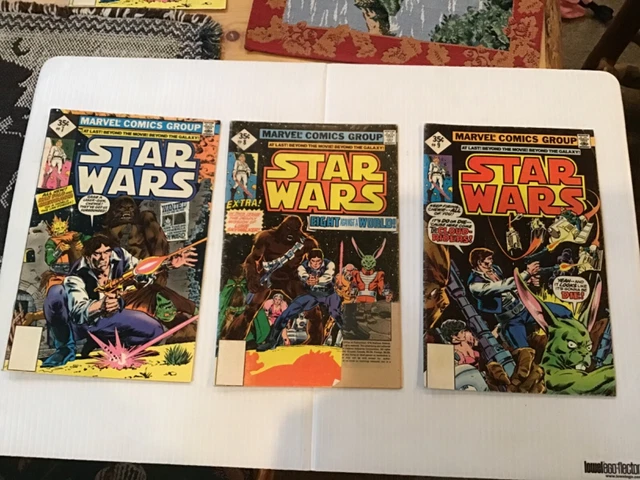 Star Wars #7 #8 #9 Marvel 1978 Comic Books 35 Cent Covers NO UPC Codes Cover Star Wars #7 #8 #9 Marvel 1978 Comic Books 35 Cent Covers NO UPC Codes Cover