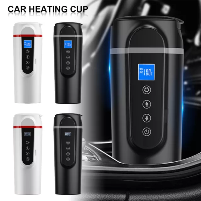 12V Heating Cup Travel Car Van Electric Thermal Thermos Tea Coffee Mug Flask UK{