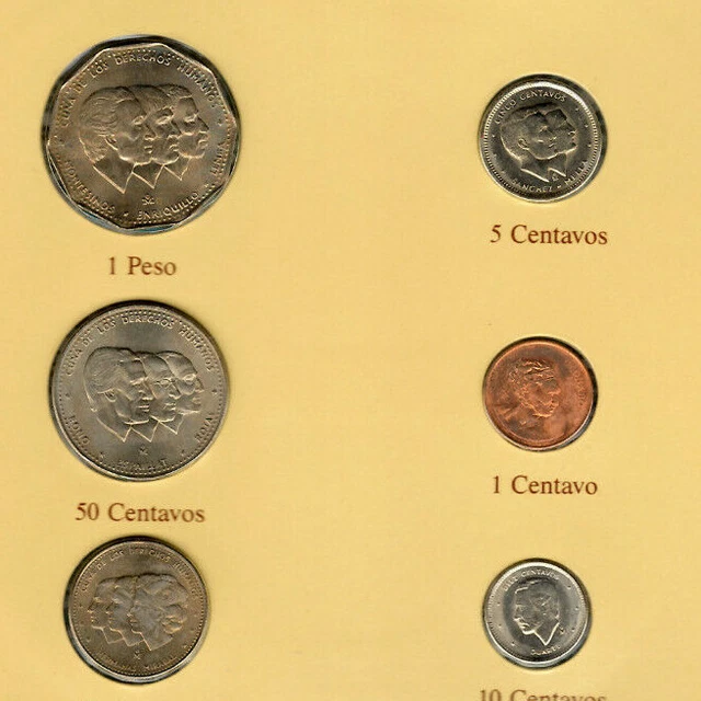Coin Sets of All Nations Dominican UNC 1 Peso, 50,25,10,5,1 Centavos 1984 3