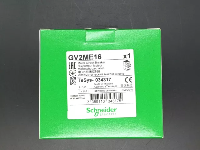 Square D Schneider Electric GV2ME16 Manual Starter 9-14AMPS