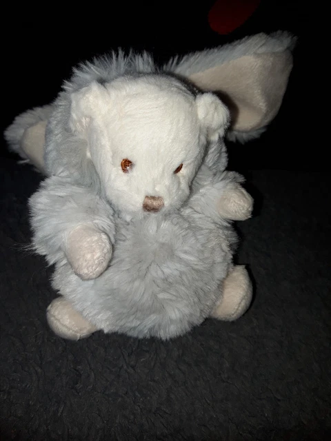 PPB/Peluche doudou ours boublanc BUKOWSKI déguisé lapin gris 12 cm TBE