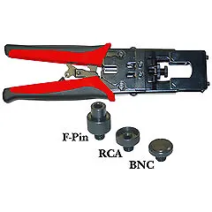 Cable Wholesale Coaxial Compression Tool- F-pin- BNC and RCA (RG59 and RG6)