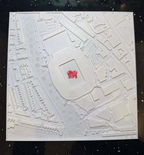 Wales Rugby Map 3D MAP OF Wales Rugby Principality Stadium Cardiff £18.40 - PicClick UK