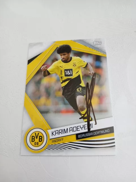 Trading Card signiert Karim Adeyemi Borussia Dortmund NEU