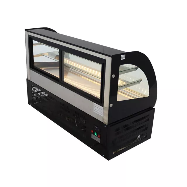 Commercial 47" Countertop Refrigerated Display Case Cake Showcase 220V 3 Layers