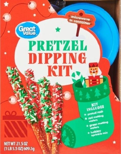 Kit immersione pretzel Holiday ""Festive Tree"" 609 gr originale USA