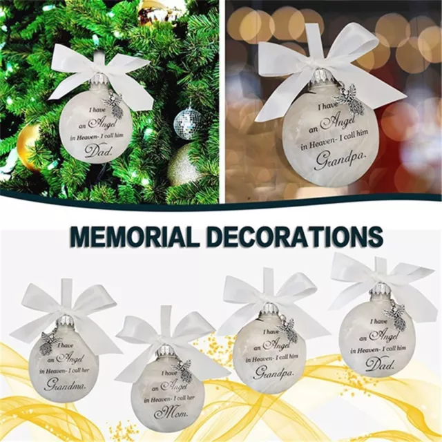 Christmas Tree Family Pendant Hanging Ornament Memorial Ornament Feather Ball