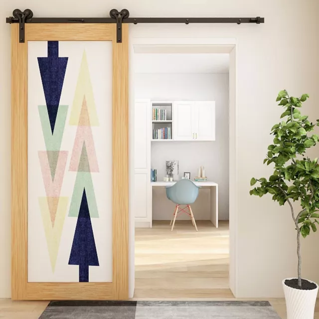 CCJH 4-20FT Sliding Barn Door Hardware Closet Track Kit for Single/Double Door 3