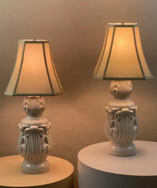 Vtg 1950's Mid Century Modern BERTOLOZZI GENIE Lamps Pair non working  Rewire