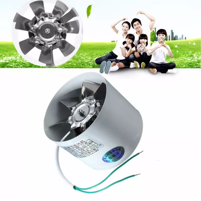 Ventilador de ventilación de conducto silencioso en línea de 4 pulgadas soplador de escape de ventilación 2