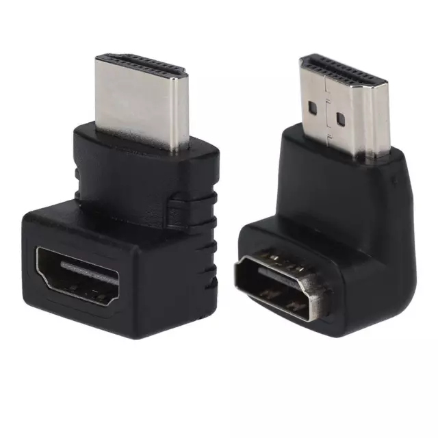 fr Vertical HDMI-compatible Male to Female Converter Adapter Cable Extender Conn