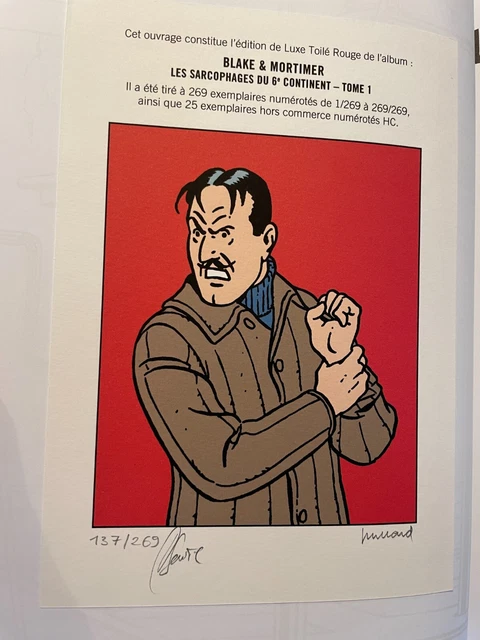 BLAKE ET MORTIMER Edgar Jacobs rare Sérigraphie 73 exemplaires