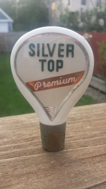 Vintage Duquesne Silver Top Beer Ball Knob Tap Handle - 1950's - Pittsburgh, PA