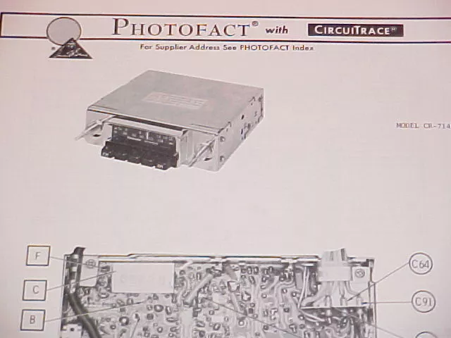 1974 PANASONIC AM-FM-MPX Radio Service Manual Cr-714Eu Chevrolet Ford Dodge  $13.99 - PicClick