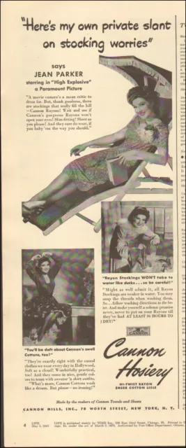 1943 Vintage ad for Cannon Hosiery retro Fashion LEGS WWII era 06/06/22