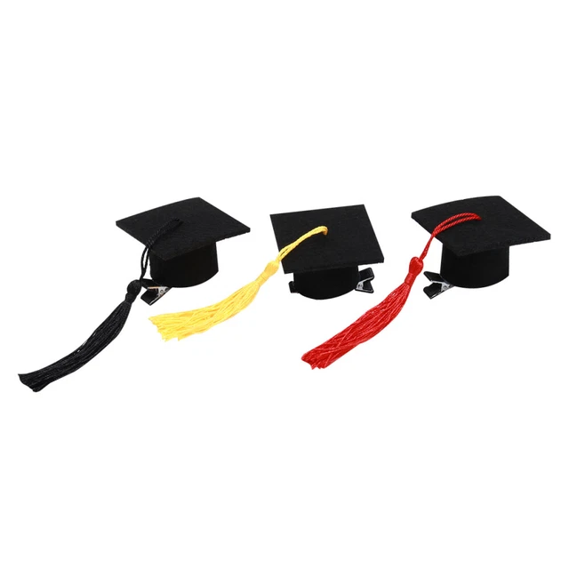 3 pz cappello da dottore fermacapelli nappa mini berretto da chiusura bambino piccolo regalo