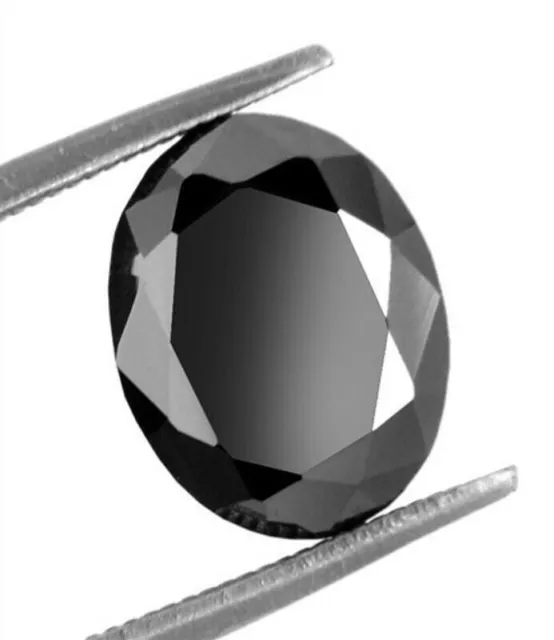 1 diamante nero a taglio ovale da 2,00 ct, diamante sciolto nero naturale...