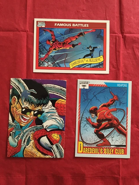 1991 IMPEL MARVEL UNIVERSE SERIES 2 DAREDEVIL'S BILLY CLUB CARD #129 + 2 more
