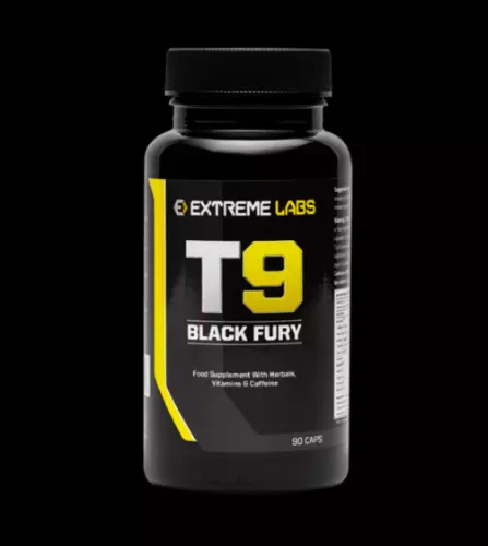 Extreme Labs T9 Black Fury,Ephadrine Free, stronger Than T5/T6 Fat Burner 60s